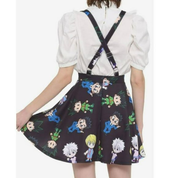 HOT TOPIC Hunter X Hunter Chibi Suspender Skirt Black - Picture 4 of 10